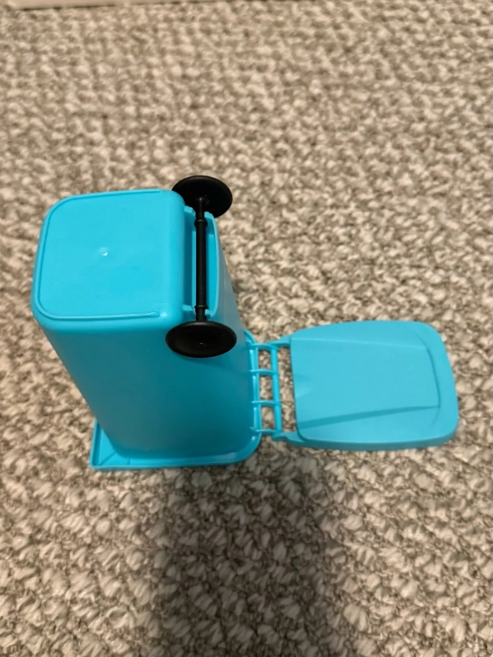 Teal Mini Trash Bin /Recycling Home Accent for cars or desktop